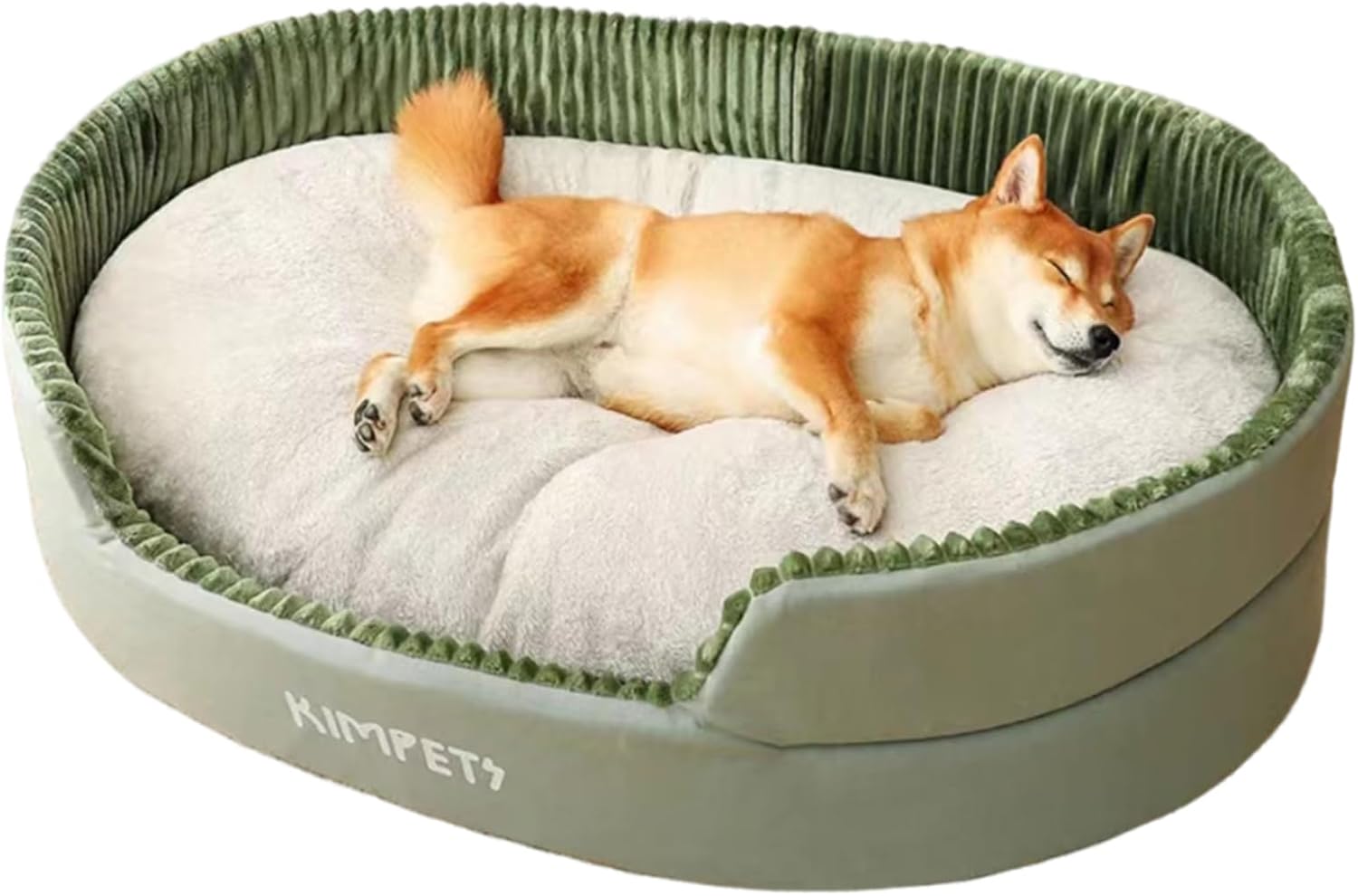 Waterproof Large Dog Bed with Side Medium Dog Bed Washable - Soft Pet Bed Mat for Dogs (Grey Small 23) (Green Large 43)