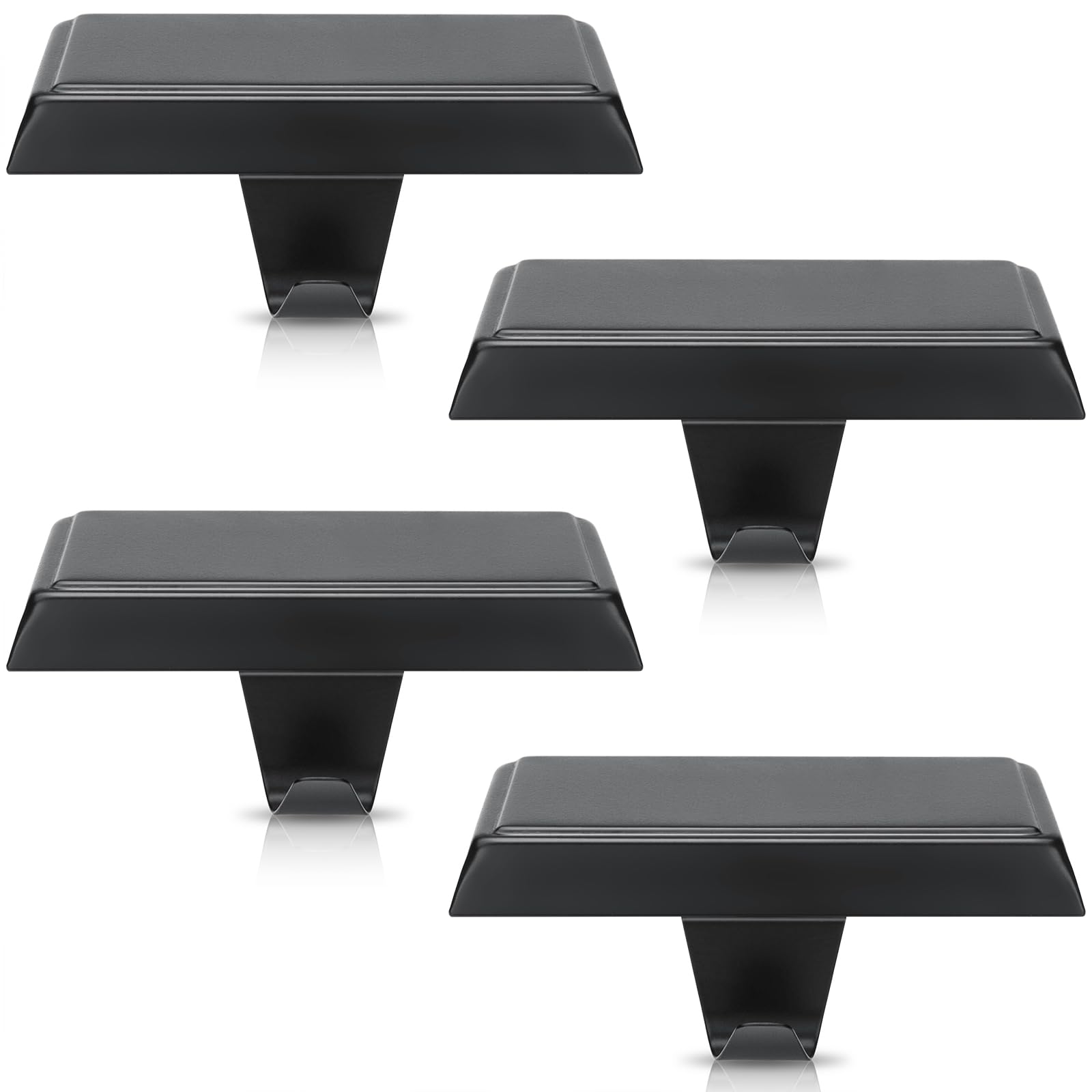 4 Pack Christmas Stocking Holders, Metal Weighted Holder for Mantle Fireplace Shelf, Hooks With Protective Pad, Hangers for Xmas Holiday Party Home Decoration