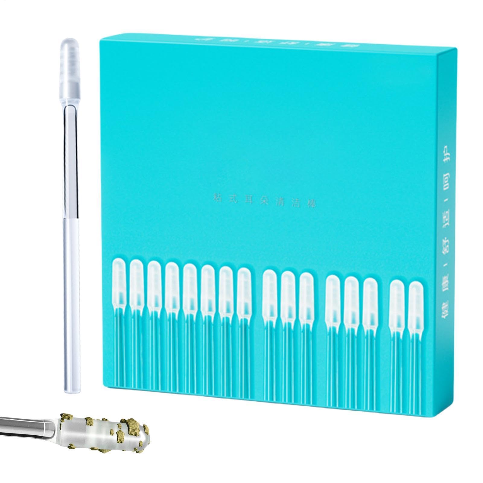 24 Stück Sticky Earpick, Ohrreiniger Sticky Pick, Stickyear Cleaner, Ohrenschmalz Entferner, Wiederverwendbares Ohrenreiniger Werkzeug, Tragbare Wattestäbchen Mit Abwaschbare Harzspitze(S)