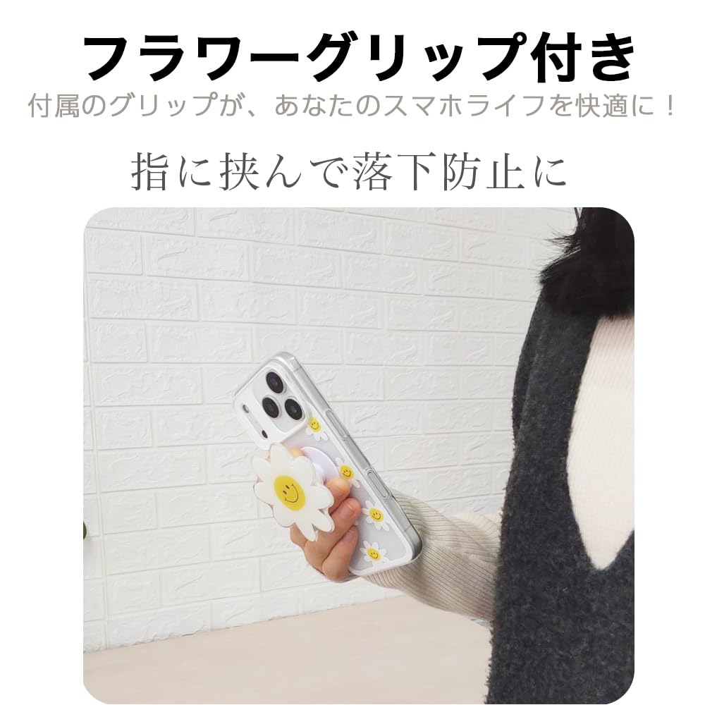Amazon.co.jp: ONLYOU iphone 15 plus 用 ケース 韓国 フラワー 花