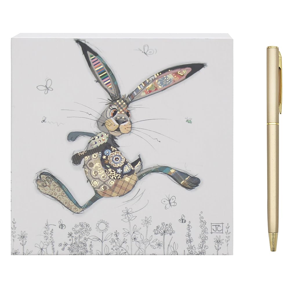 L & P Home & Gifts Kooks Hare Memo Block | Designed By Bug Art | Artistic Square Memo Block For Office, Home or Schools | Murphy Mutt Memo Pad Block With Lovely Designs
