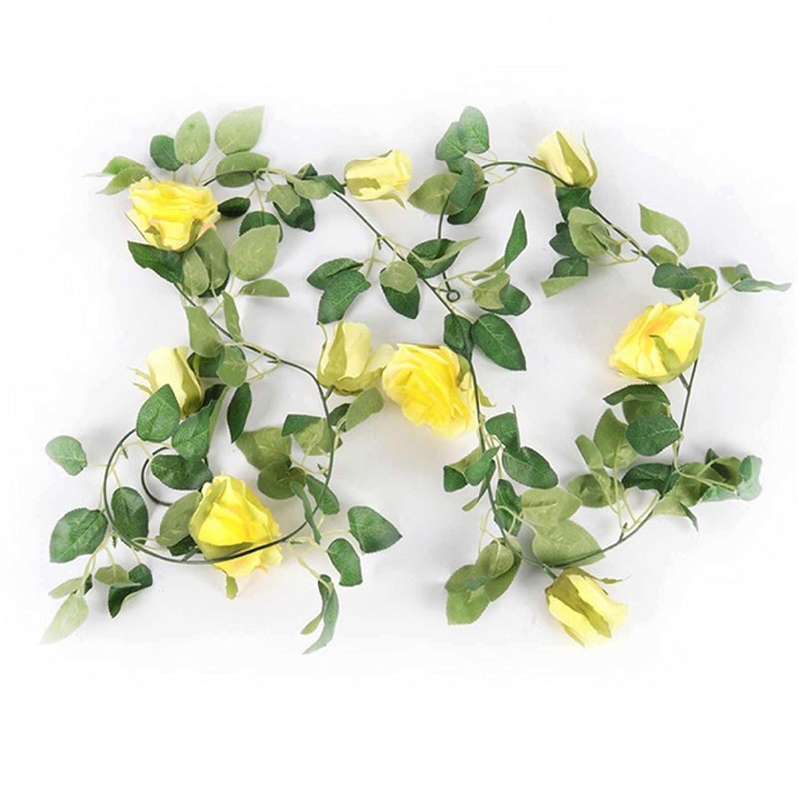 Weiße Rose künstliche Seiden girlande gefälschte Blumen reben für Hochzeits boge
