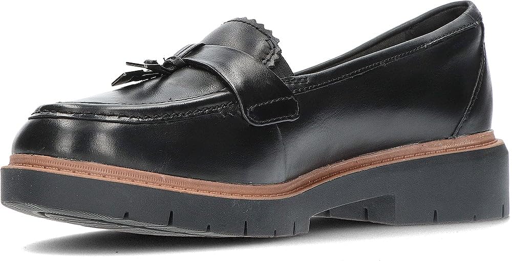 Clarks Westlynn BellaLoafer para Mujer, Piel Negra, 40 EU