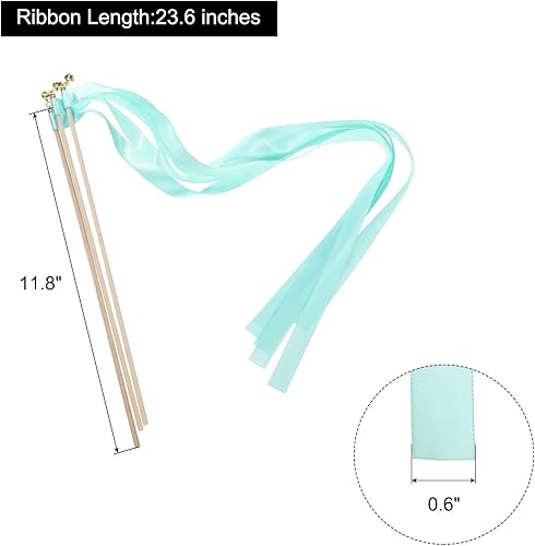 Vista 40 de MECCANIXITY 15 palitos de cinta de boda para fiesta de boda, serpentinas para boda, fiesta, celebración, amarillo