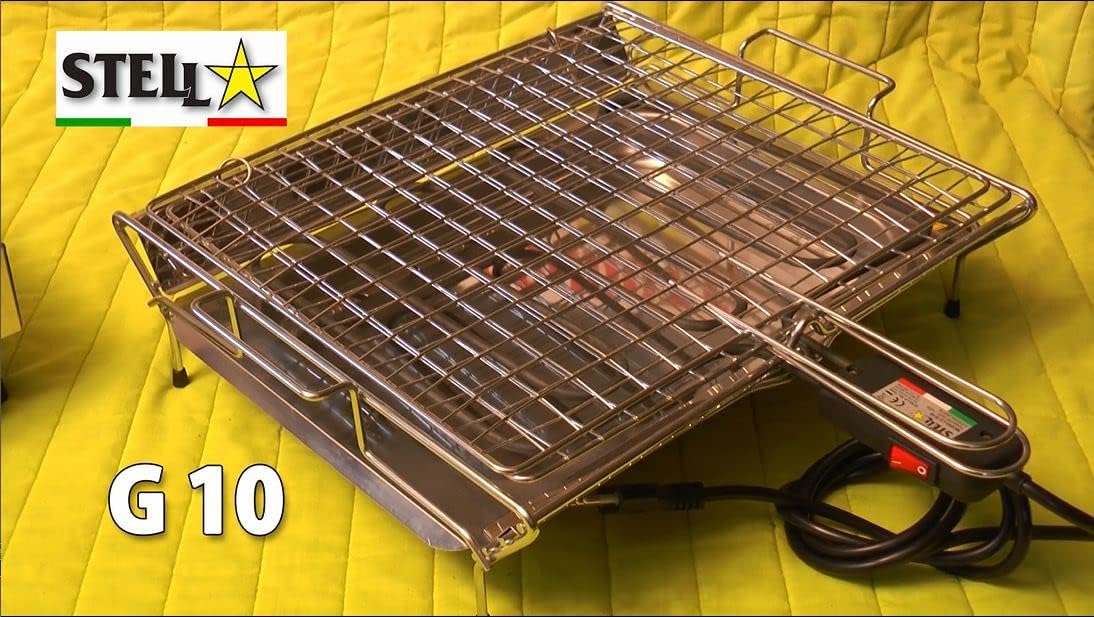 Bistecchiera griglia elettrica in acciaio inox 2700 Watt Made in Italy La Stella - G10 Bistecchiera griglia elettrica in acciaio inox 2700 Watt Made in Italy La Stella - G10
