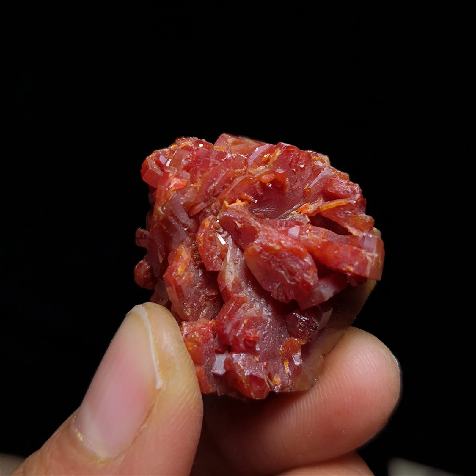 Esemplare di Cristallo Naturale Grezzo da 26 g di Pietra Naturale di Vanadinite dal Marocco, Decorazione for la casa A4