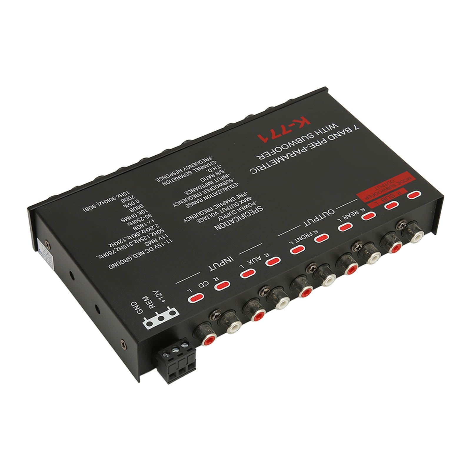 Ejoyous Égaliseur Audio de Voiture 7 Bandes, Sortie RMS 11 V