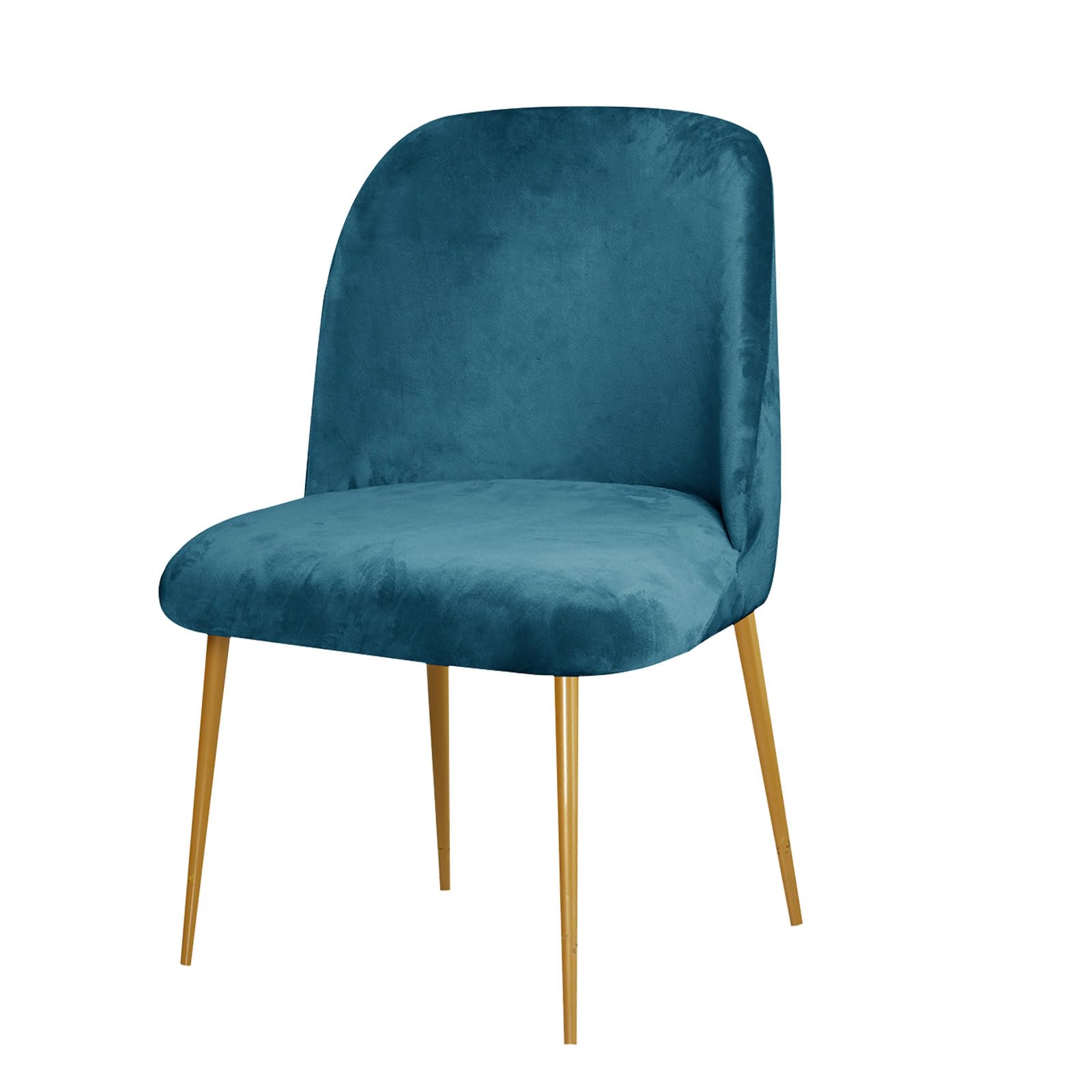 yampiyt Velvet Curved Chair Covers Dining Room Chairs Set of 1/2/4/6,Mid Century Modern Chair Covers, Semi Circle Back Chair Protector Seat Covers Slipcovers for Kitchen Living Room Set
