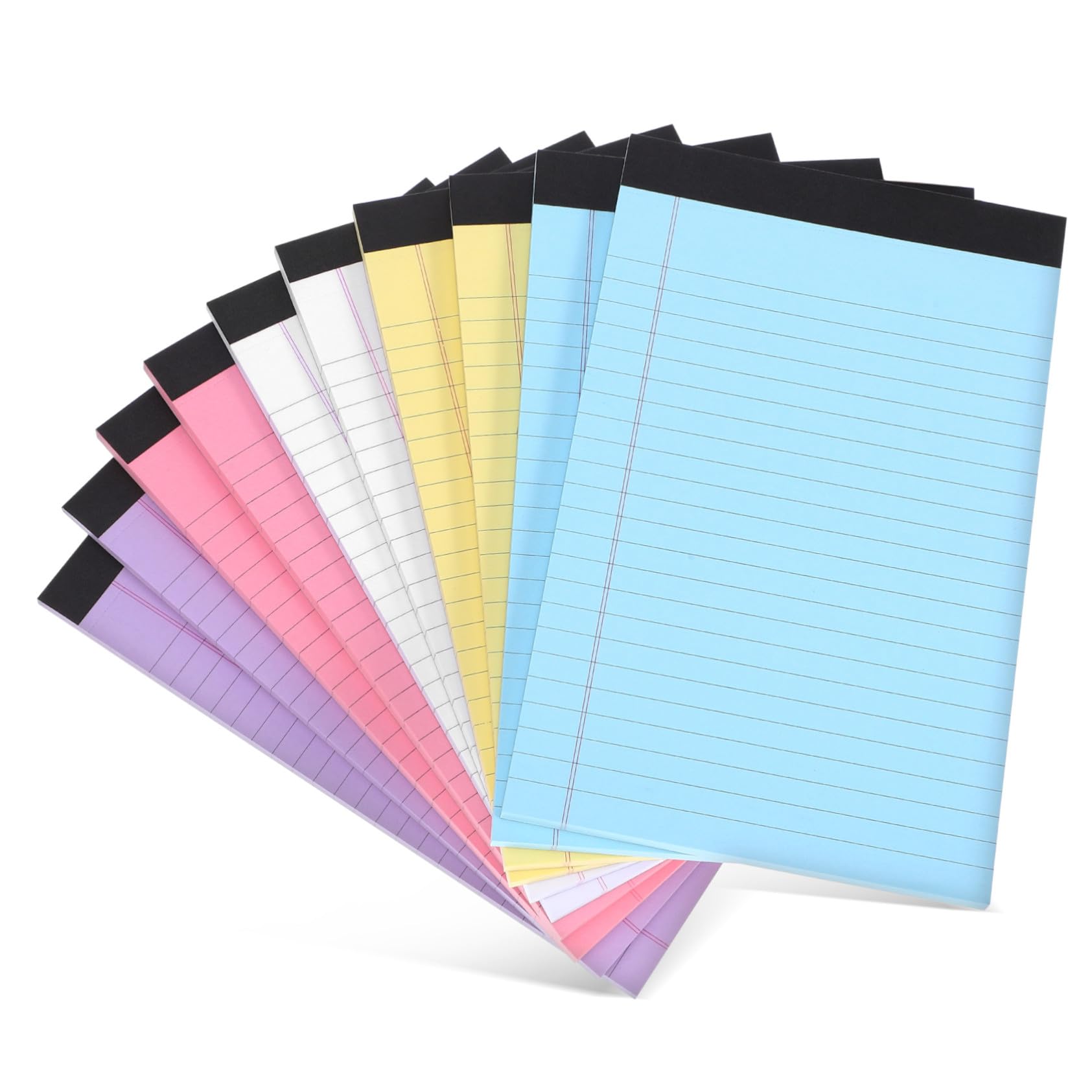 Paquet De 10 Lot de Blocs Notes Colorés Ligné avec Pages Faciles à Détacher Cahiers pour Prise de Notes Papier Brouillon Vif pour Bureau et