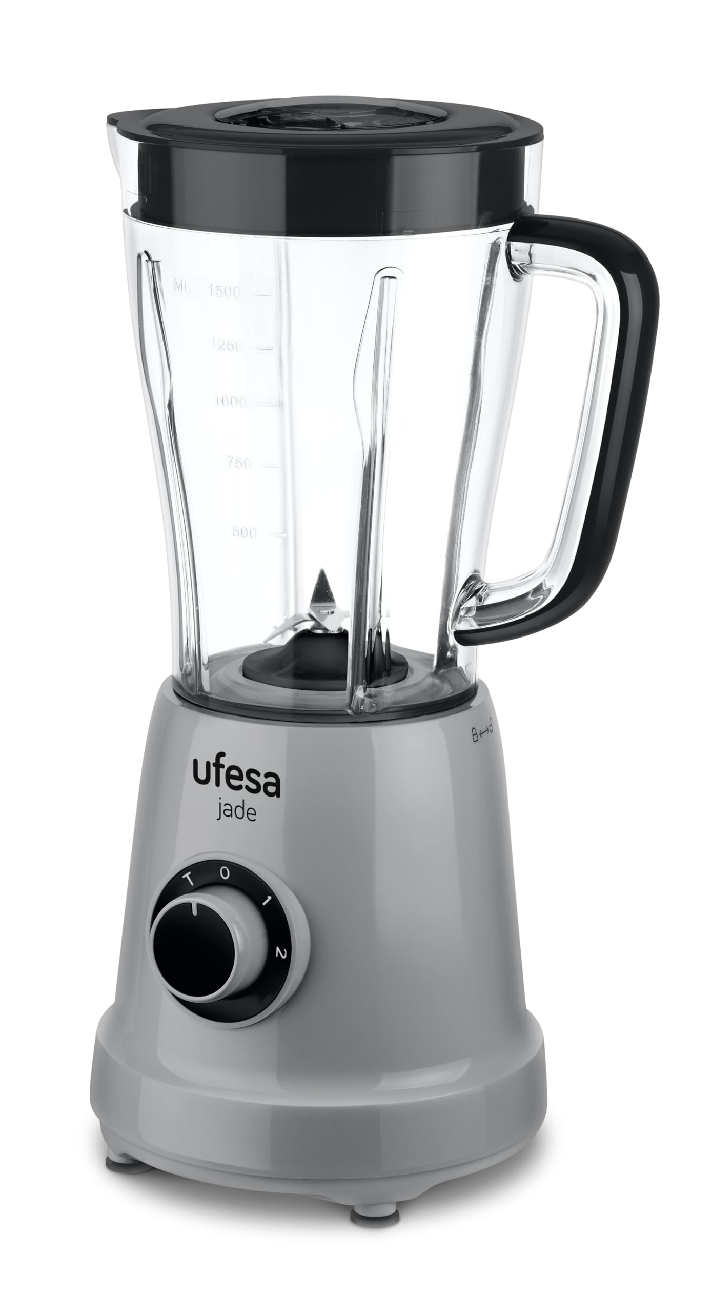 UfesaBlender, Spice Grinder Attachment, 500W, 1.5L Pitcher, 2 Speeds with TURBO, 4 Stainless Steel Blades, BPA Free,2 Years Warranty,Silver-BS4709 Jade