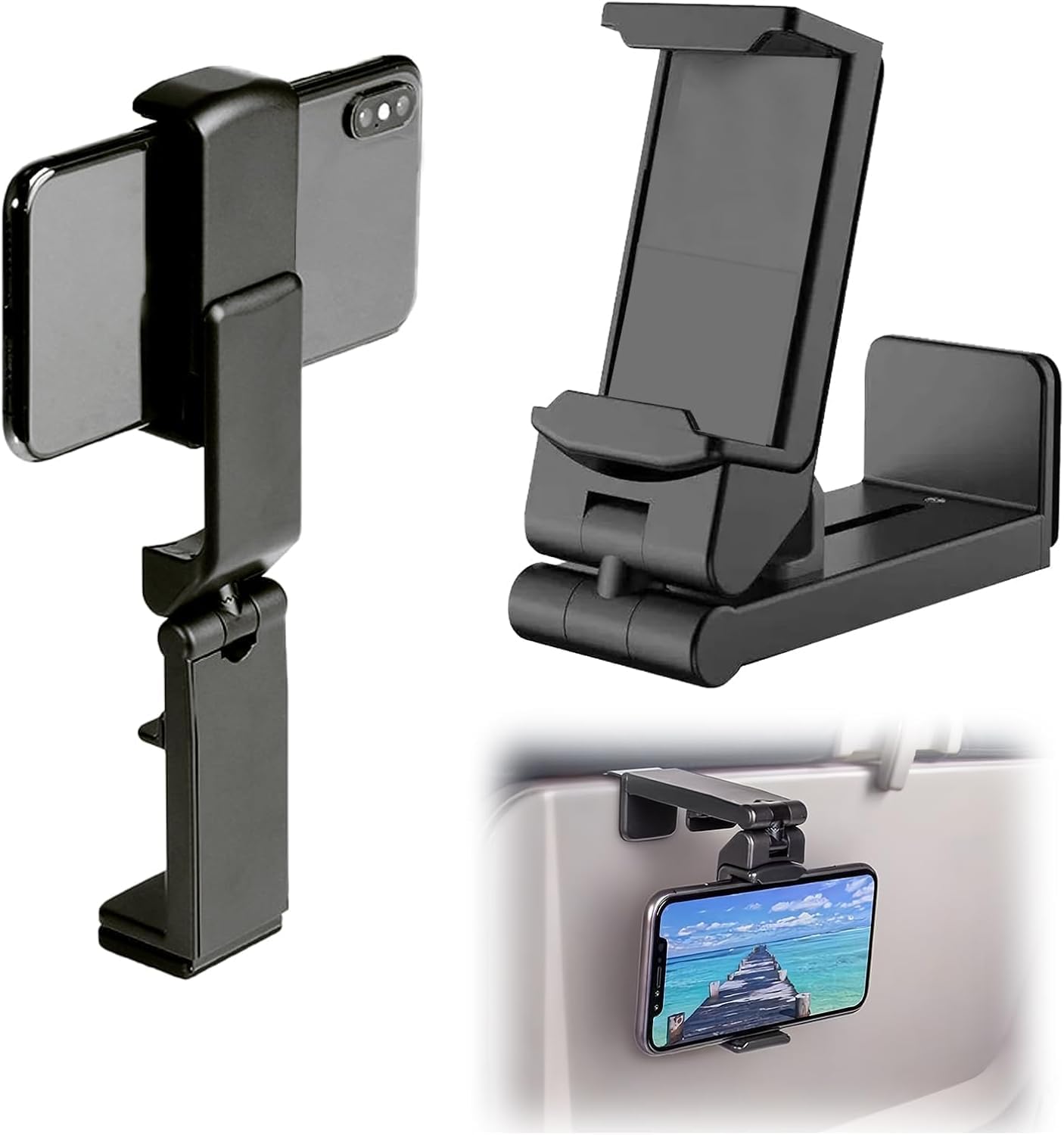 Airplane in Flight Phone Holder with 360° Rotating Clamp, Universal Desk Mount for Airplane Travel, Home & Office Use, Compatible with iPhone & Android, Foldable and Portable - Travel-picture-28