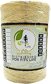 Barbante Fio De Sisal 2mm Rolo 750 Metros Artesanatos Amarração Decoração Arte Tapete