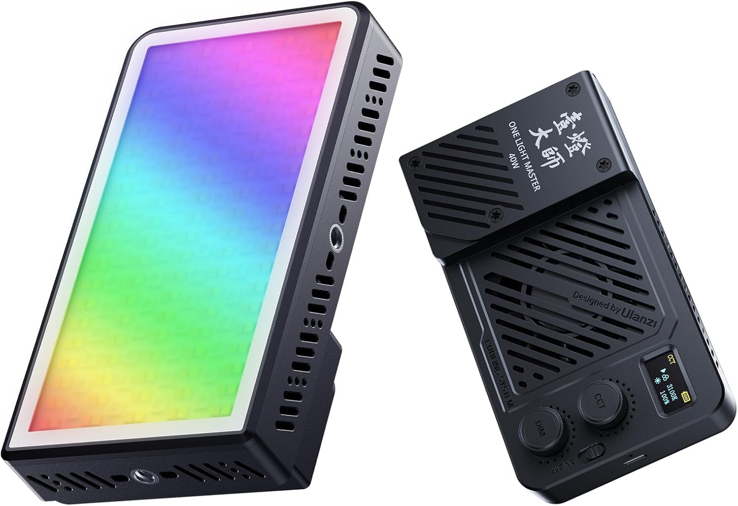 Luce video LED RGB, 2700-6500K 40W, luce portatile per fotocamera, con batteria ricaricabile, 20 modalità scena, mini illuminazione da studio per YouTube, Vlogging, live streaming, fotografia