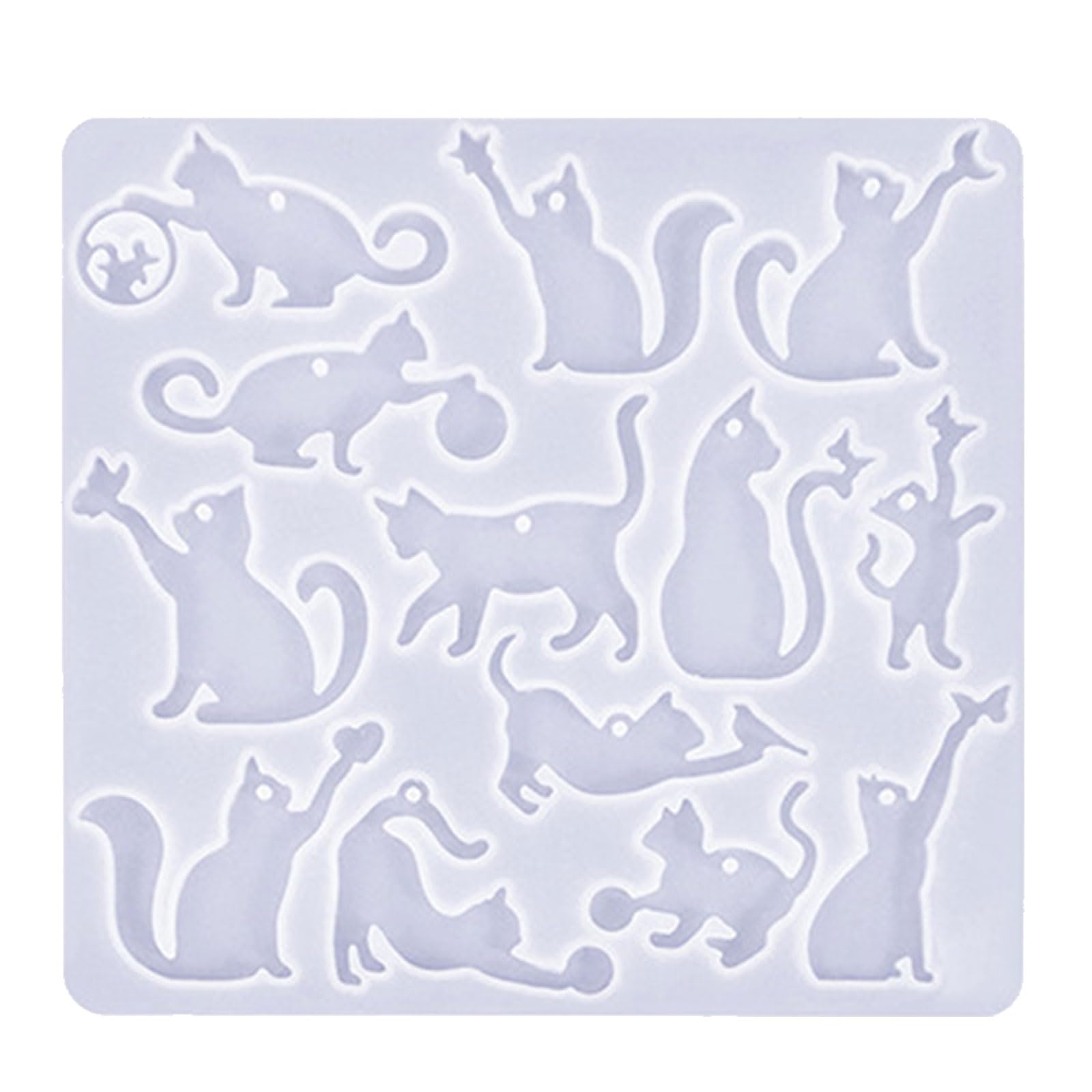 HZBB Cats Earrings Molds Jewelry Making Molds Epoxy Resin Animal Craft Supplies for Earring Cats Earrings Pendant Silicone Jewelry Making for