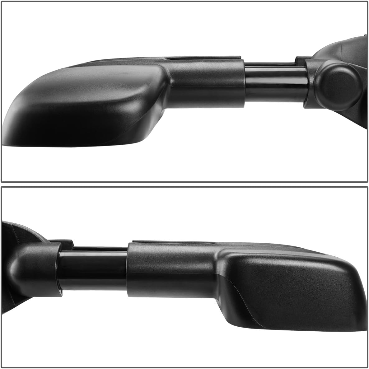 DNA Motoring TWM-022-T111-BK-R Powered Foldable Telescopic Towing Mirror Compatible With 88-98 C/K 1500; 88-00 C/K 2500; 95-99 Tahoe, Right/Passenger Side