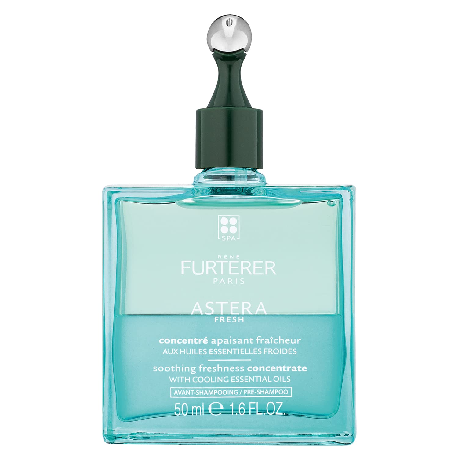 Rene Furterer Head Spa ASTERA Soothing Concentrate, Pre-Shampoo Soothing Scalp Treatment, Soothe Sensitive Scalps - Mint & Eucalyptus - Paraben & Silicone-Free - 1.6 Oz