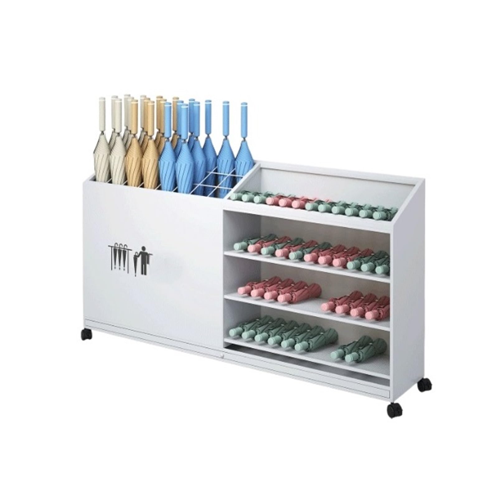CFY652 Umbrella rack Umbrella Stands For Hotel Lobbies, Businesses, Classrooms, And Office Entrances, With A Large Capacity Office(White,Large)