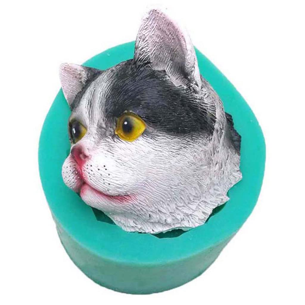 Kalttoy Baking Gadgets Cartoon Cats for Head Silicone Flexible Food Safe Clay Resin Ceramics Candy Fondant Chocolate So Silicone Molds