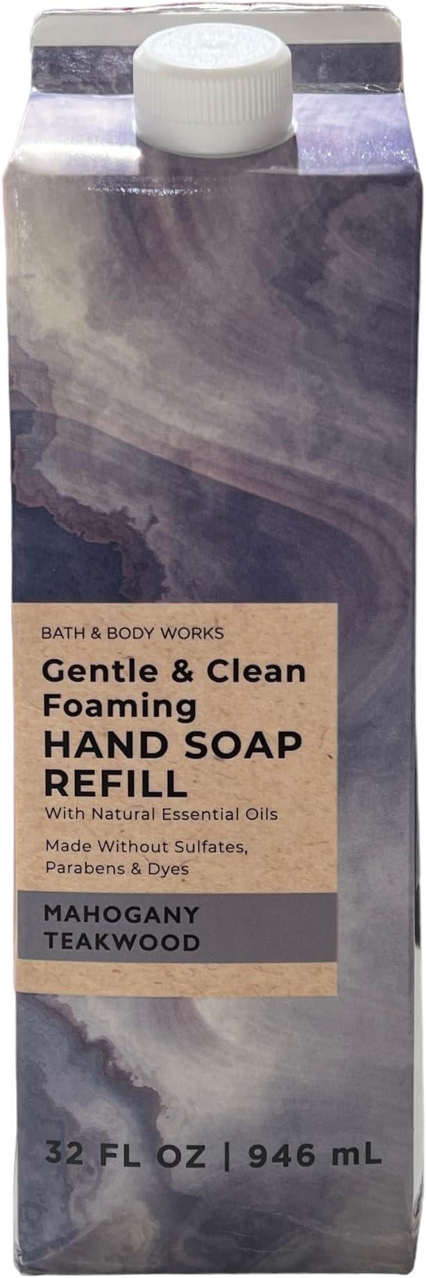 Bath & Body Works Mahogany Teakwood Refill Gentle & Clean Foaming Hand Soap, 32 fl. oz. (Mahogany Teakwood)