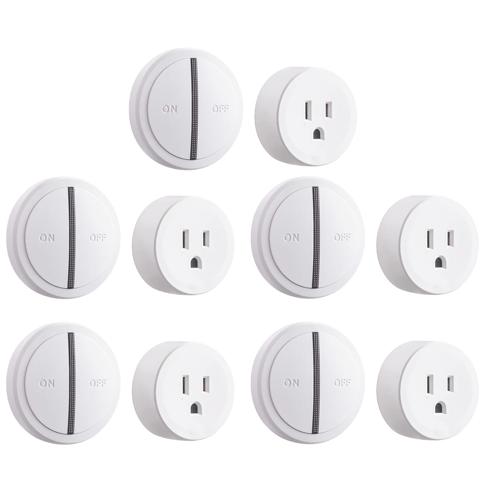 GREENCYCLE WiFi Smart Outlet Plug with Remote Support APP Remote Control Voice Control Timer Suitable for Alexa and