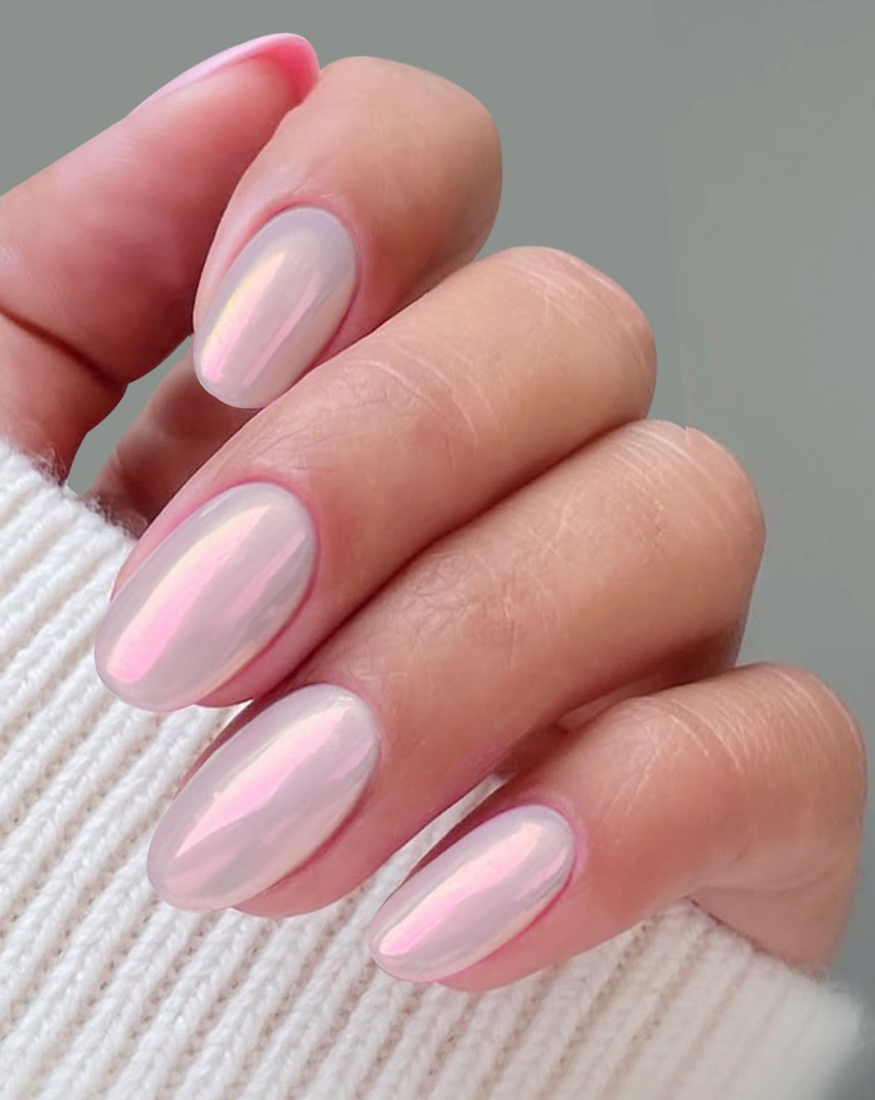 JMEOWIO Nagelfolie UV Härtend Aurora Meerjungfrau UV Gel Nail Strips Nagelsticker Nagelaufkleber Nail Art Dekoration Nageldesign Zubehör