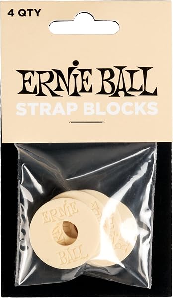Amazon _ 【正規品】 ERNIE BALL 5624 落下防止 ストラップ・ブロック STRAP BLOCKS クリーム _ エレキギターストラップピン _ 楽器・音響機器