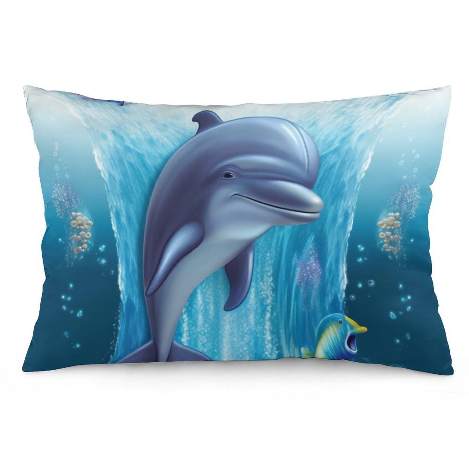 NTVOWPZO 2 Pack Decoration Throw Pillow Covers 20"x30" Pillowcases Covers Dolphin Pillowcases Modern Farmhouse Home Decor Sofa Cushions Covers for Couch Bed Living Room
