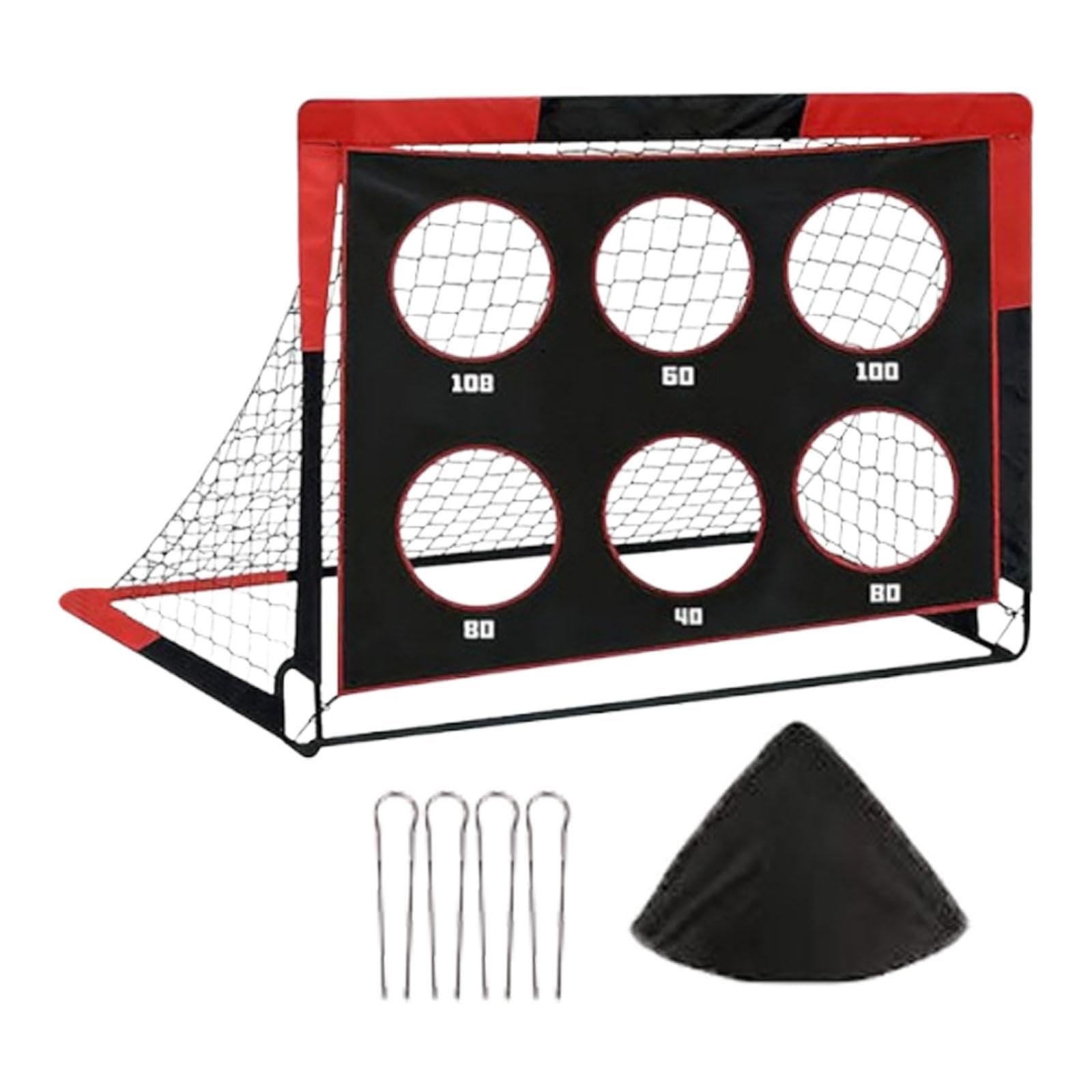 Soccer Goal for Kids Gift Football Match Goal for Playground Sports 6 Hole Red Black|Sporting Goods| Team Sports| Soccer| Goals & Nets-image-42