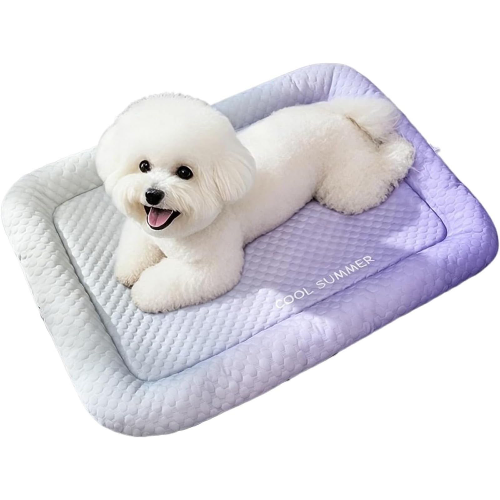 Pealeaf Cooling Gel Mat for Pets Summer Heat Relief Pad, Summer Pet Cooling Mat - Breathable Cooling Mat for Dogs & Cats - Cooling Pad for Animals - Ice Silk Cat Bed - Cool Dog Mat (Purple,XL)