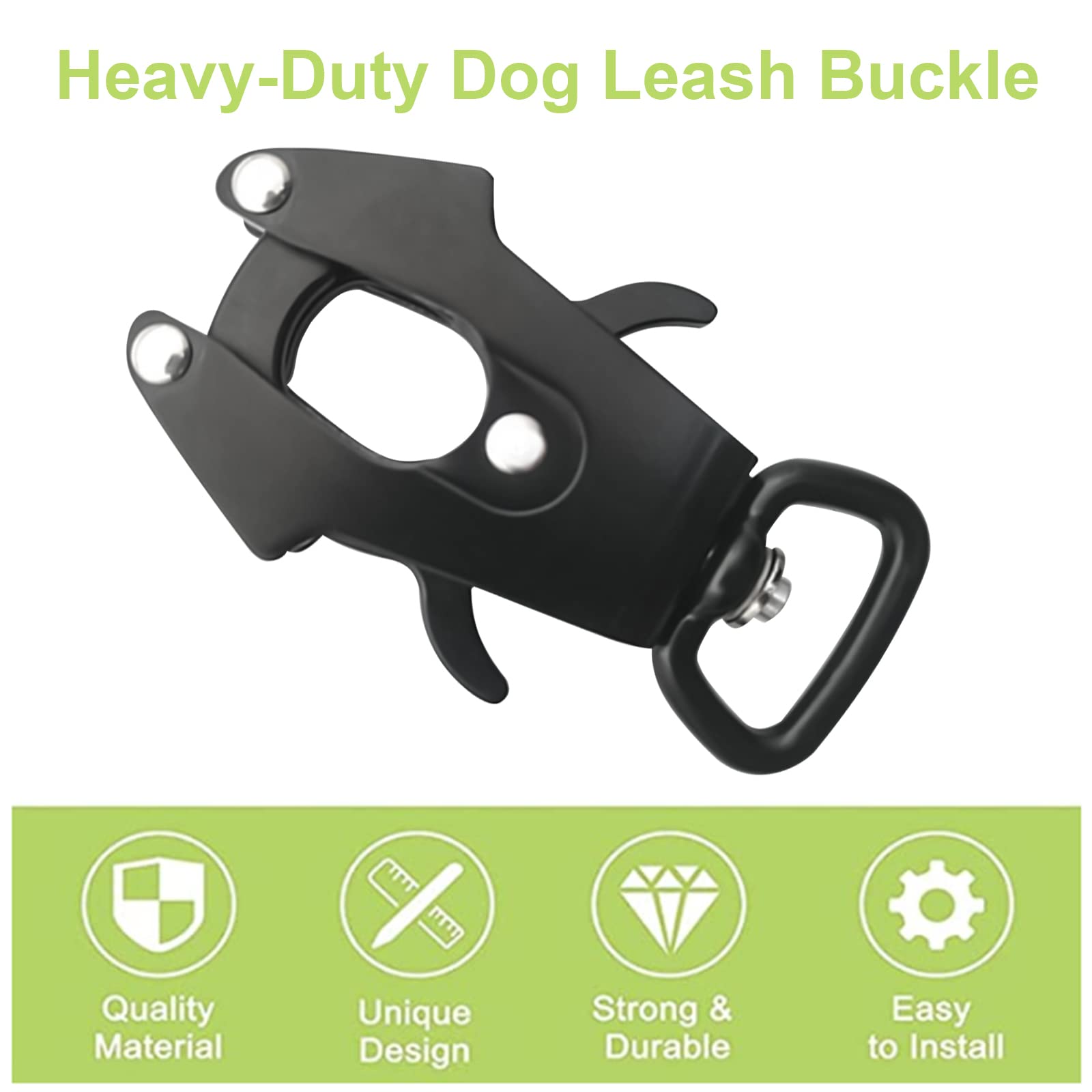 Clip a rana, chiusura in alluminio spaziale, fibbia per guinzaglio per cani resistente, sgancio rapido, fibbia di ricambio per catena per cani resistente alla ruggine, capacità 269,9 kg
