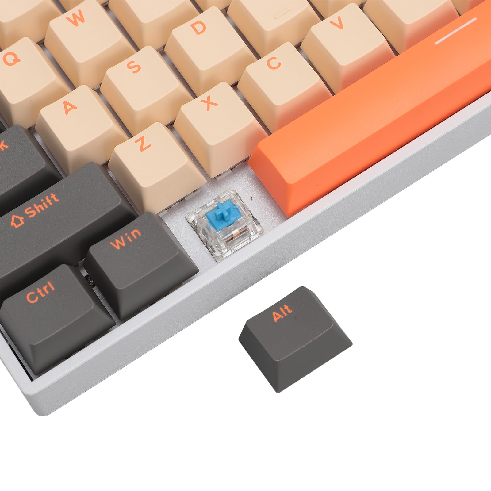 Amazon | 61 キー メカニカル キーボード、RGB バックライト付き