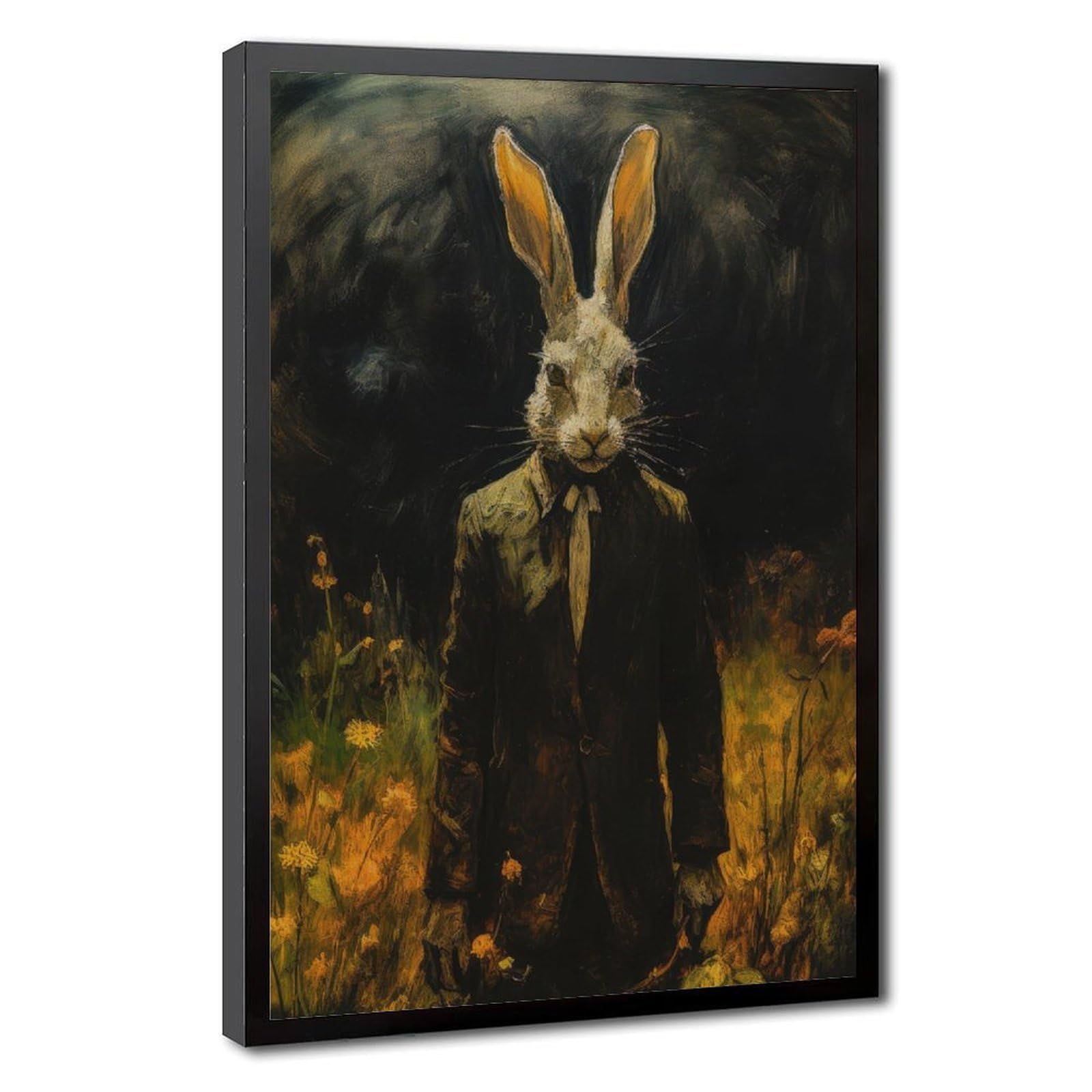 Bareronor Rabbit Victorian Canvas Poster Bedroom Decor Landscape Office Room Decor Gift 24" L X 36" W