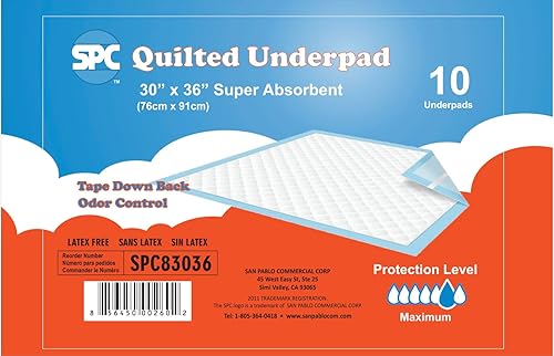 Miniatura 2 de SPC Almohadillas acolchadas de 30 x 36 pulgadas (100 unidades) | Almohadillas de cama para incontinencia, Chux, fundas de cama, entrenamiento de