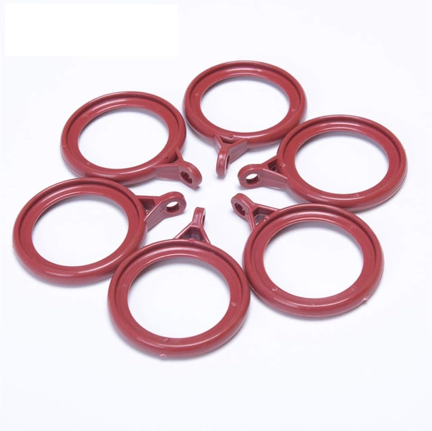 Curtain Rings Plastic Silent Curtain Ring Shower Room Perforated Ring Curtain Accessories Curtain Clasp Hook Hook Ring Window Curtain Ring(B)