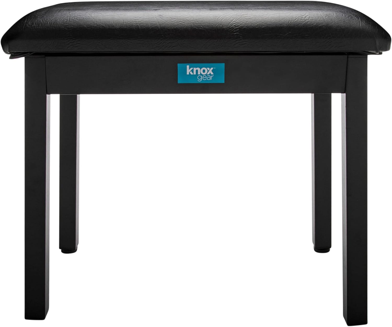 Knox Gear Piano Bench with Storage - Adjustable Keyboard Bench Seat with Leg Levelers - Black Padded 19 Inch Flip Top with Hidden Compartment for Sheet Music Storage, Music Books and Accessories