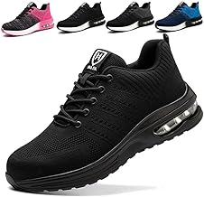 Safety Shoes for Men Women Lightweight Air Mattress Work Shoes with Breathable Steel Toe