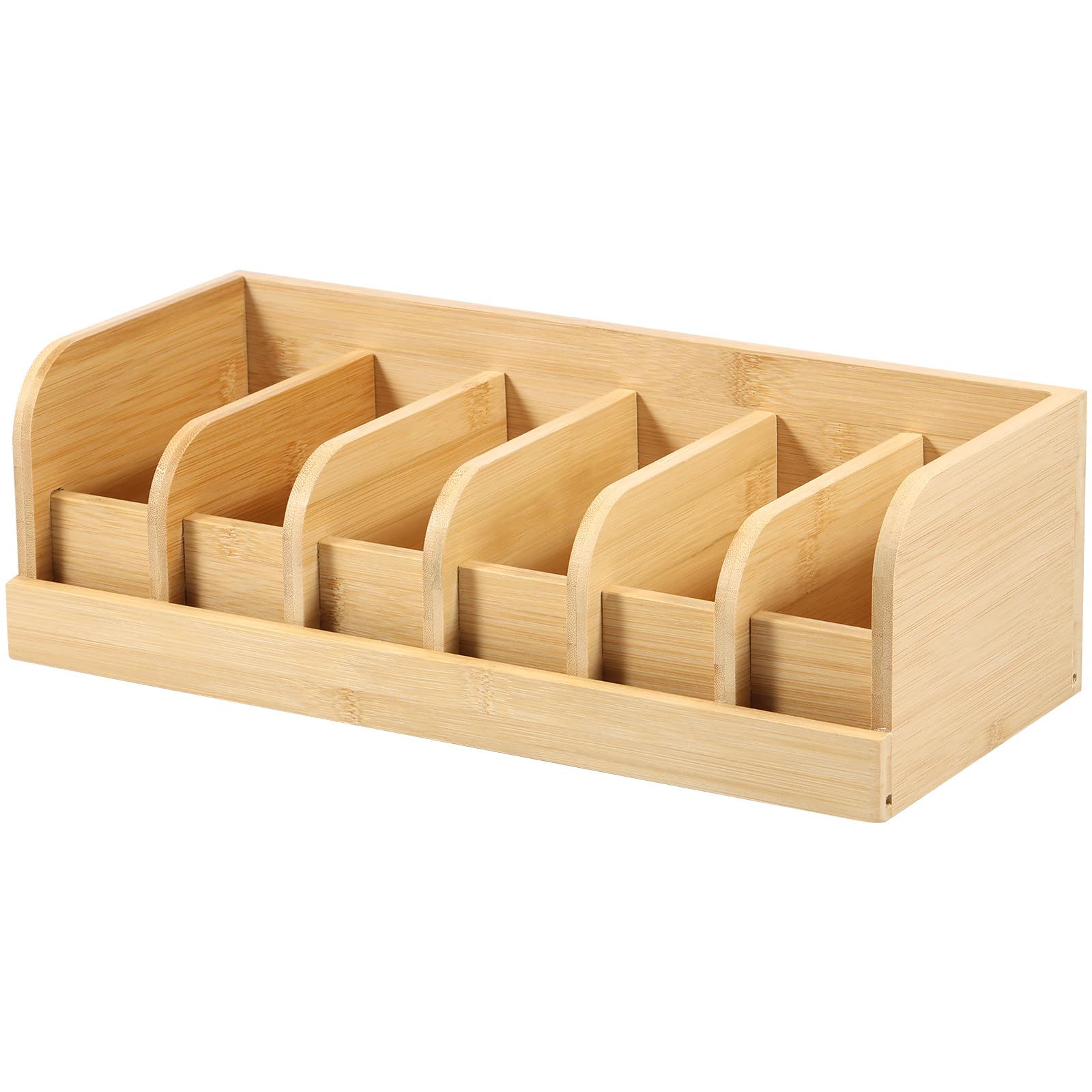 ZEJEXXB Wooden Belt Storage 6 Compartments Belt Container Organizer Holder for Men and Women Sturdy Versatile Belts Display Case Box for Wall Closet Tabletop Drawer Wood Color (Natural Wood Color)