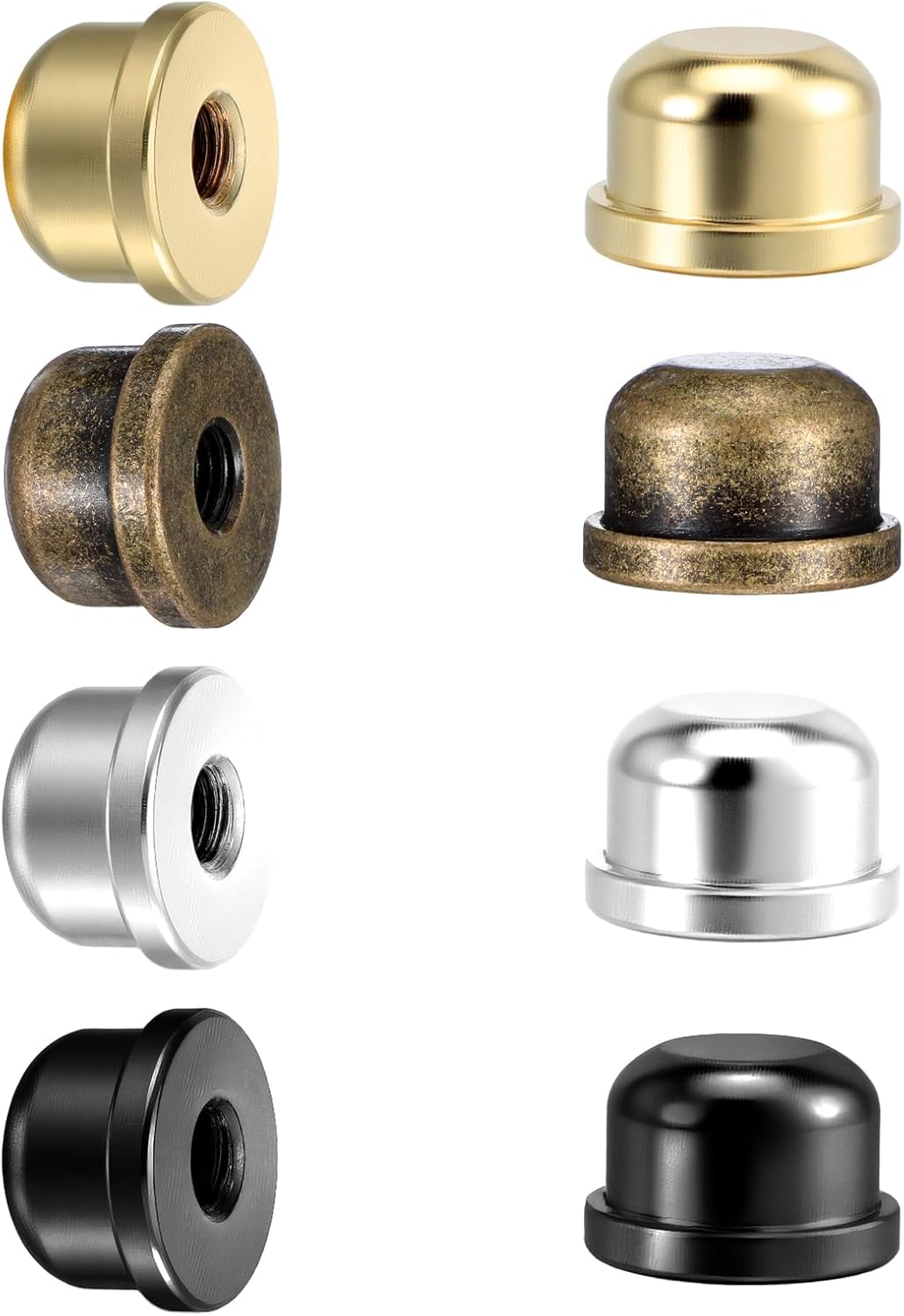 8Pcs 1/4-27 Lamp Finials Decorative Tapped, Lamp Shade Screw Cap for Lamps Shade Bracket Harp Top, Lamps Fittings Accessories (1/2 Inch Tall)