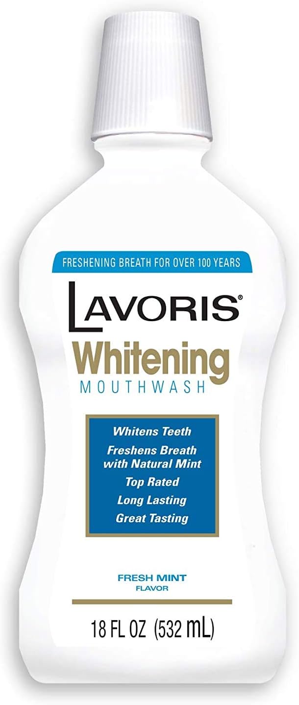Lavoris Mouthwash Whitening Rinse 15 oz (Pack of 6) Health & Household