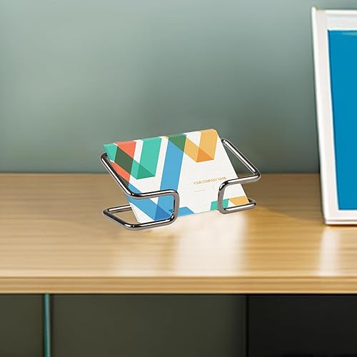 Miniatura 4 de Soporte para tarjetas de visita de escritorio, pantalla de metal para tarjetas de presentación, soportes para tarjetas de visita para escritorio,