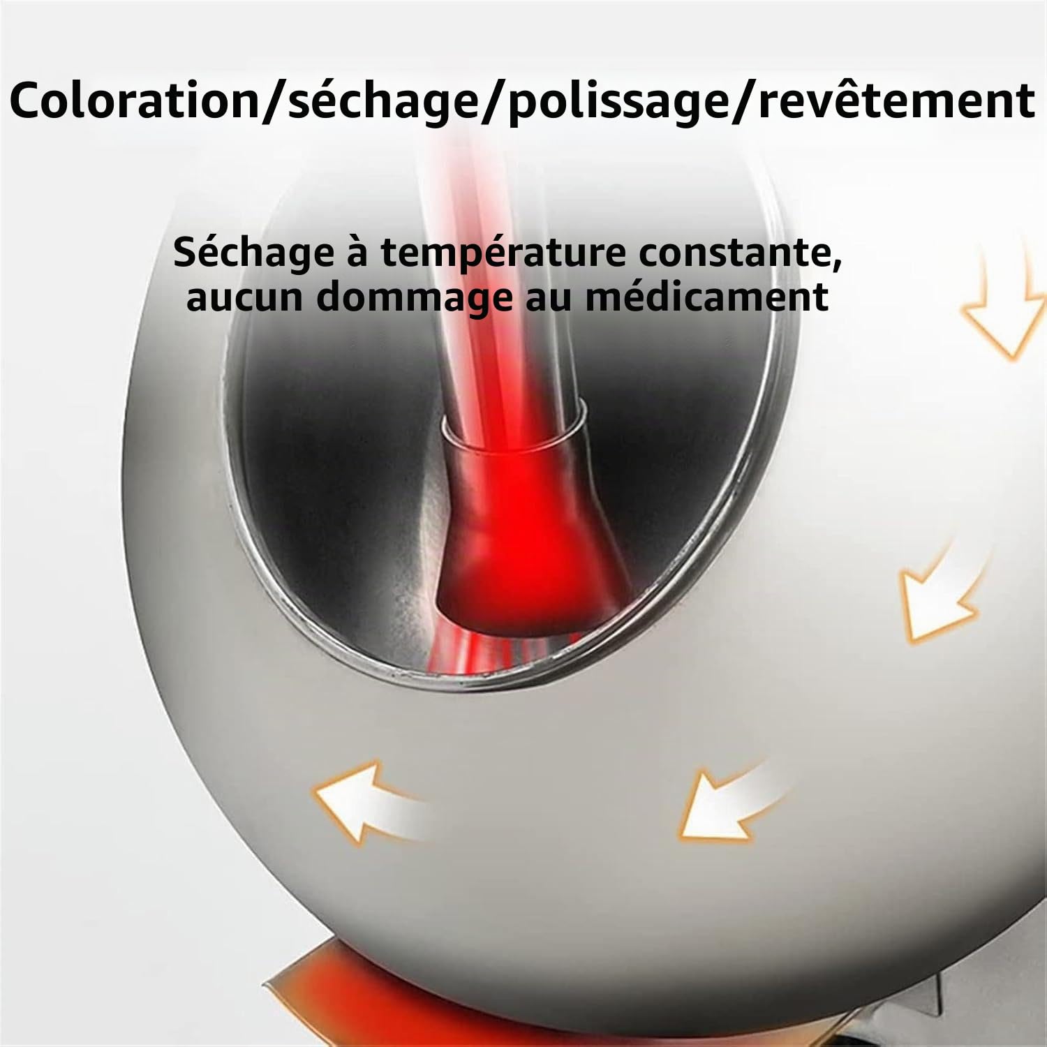Machine à DragéEs éLectrique, 220v 180w Machine à DragéEs 3-6kg/H 520rpm Machine à DragéEs pour Le Chocolat,Machine à Chocolat Commerciale,Polissage,Enrobage,Arrondi,SéChage,220V