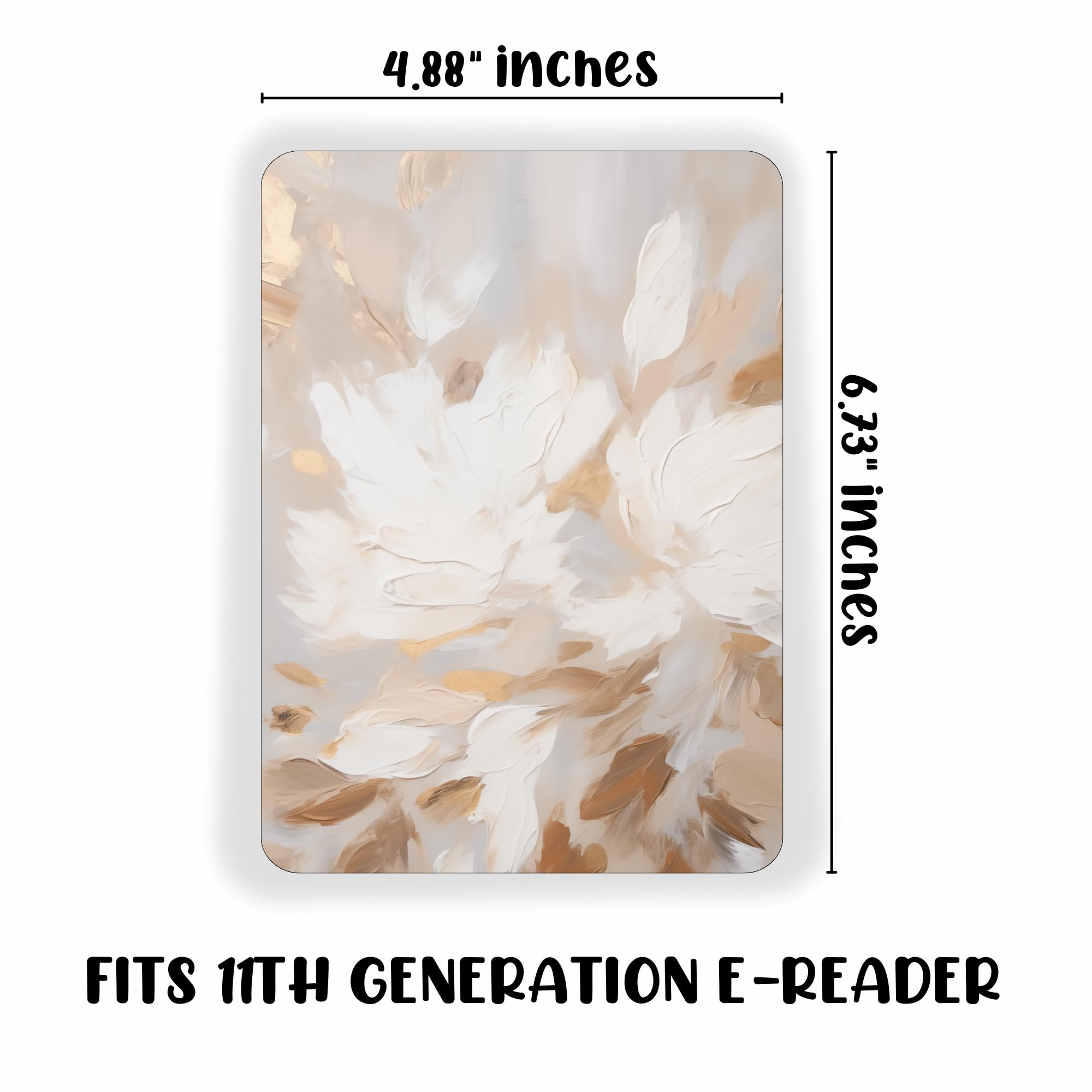 E-Reader-Karton-Papiereinlagen für transparente Hüllen, 12,4 x 17,1 cm, Weiß, 11. Generation 17,3 cm (6,8 Zoll) Bildschirmkompatibel, buntes Blumenmuster, wechselbar, 12 Stück (Design Mix 8)