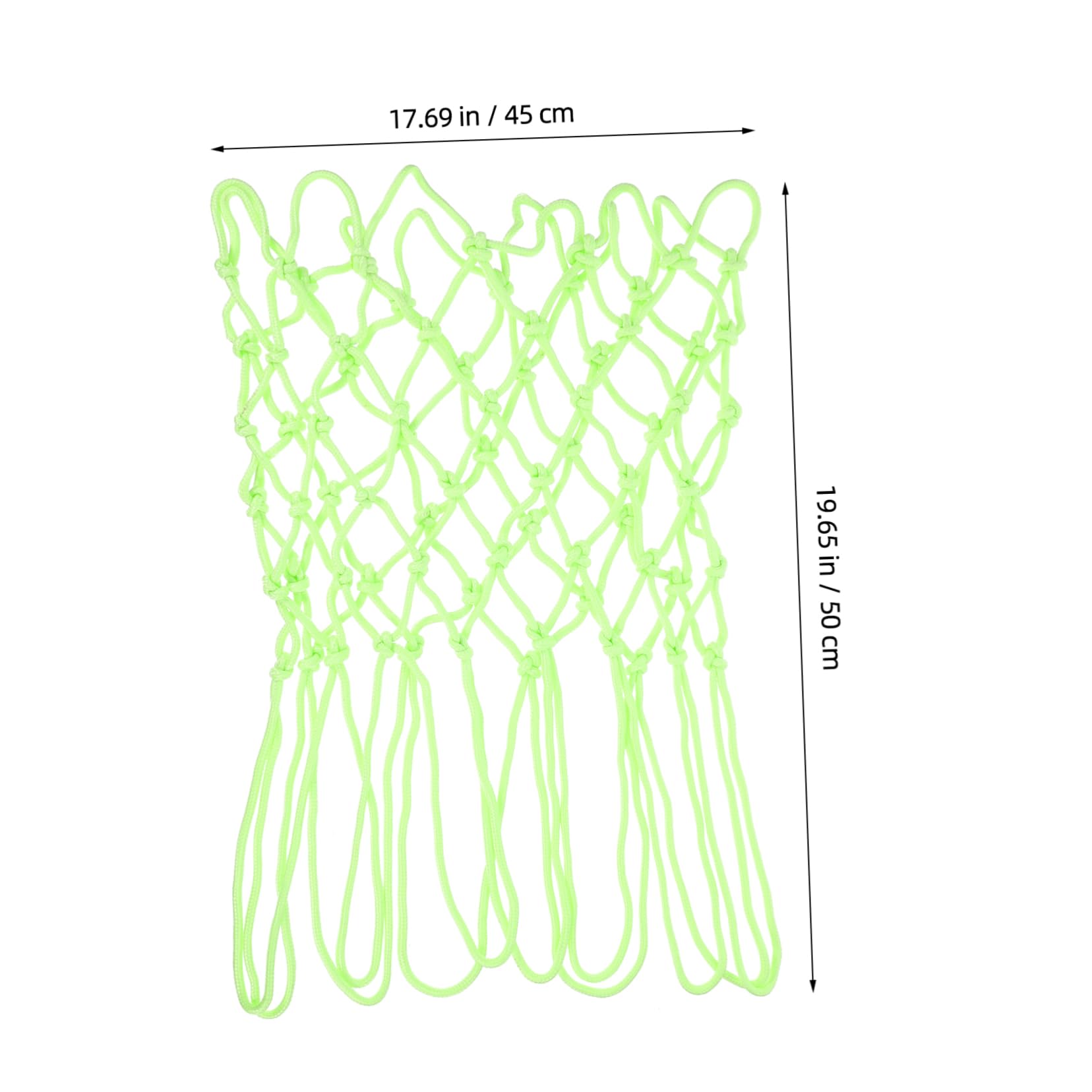 BRIGHTFUFU Heavy Duty Basketball Net Replacement Fluorescent Nylon Net Glow in Dark for Outdoor