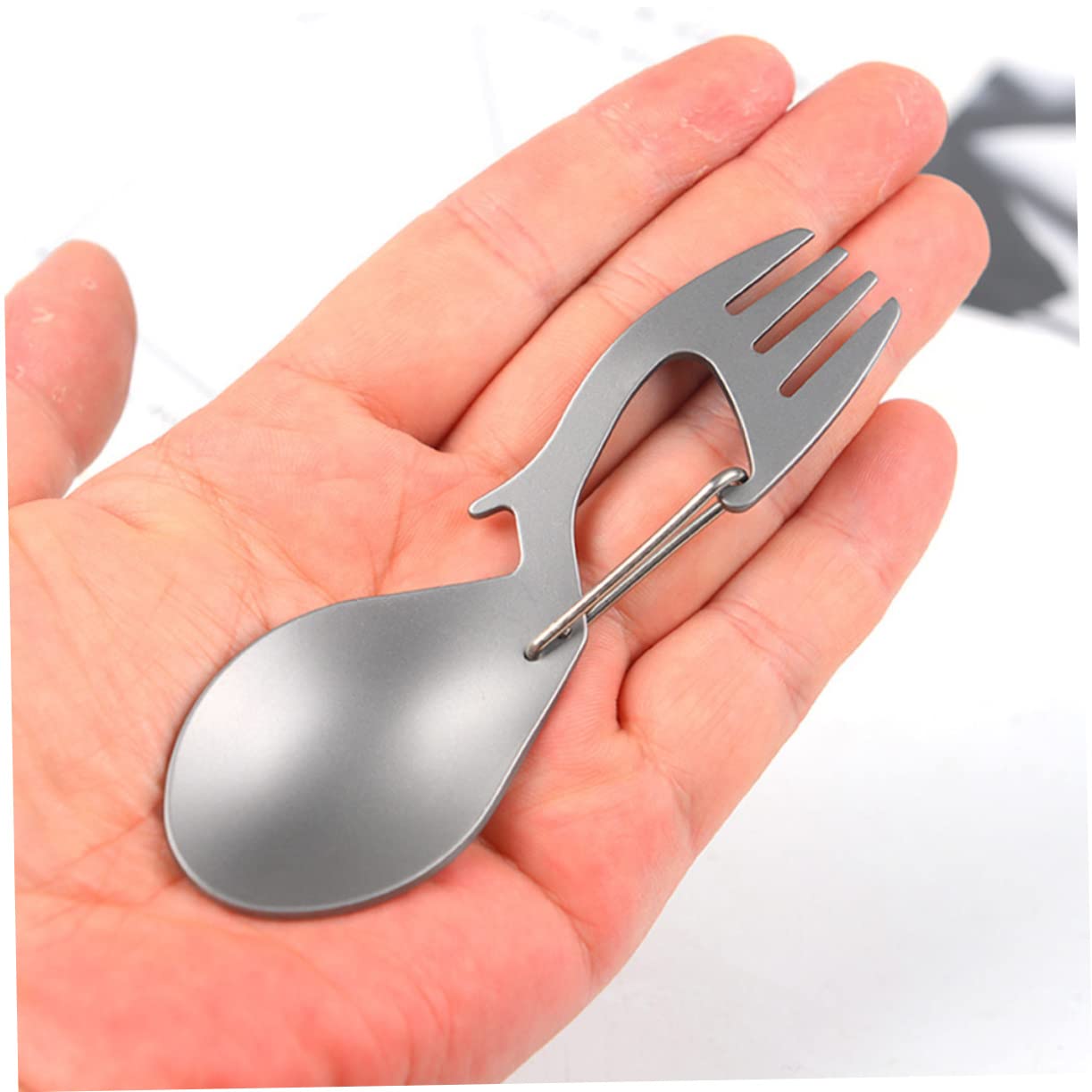 VANZACK 5stücke Camping Spork Multi-tool Tragbares Faltbares Mit Flaschenöffner Für Outdoor-aktivitäten Leicht Und Für Picknick Und Camping