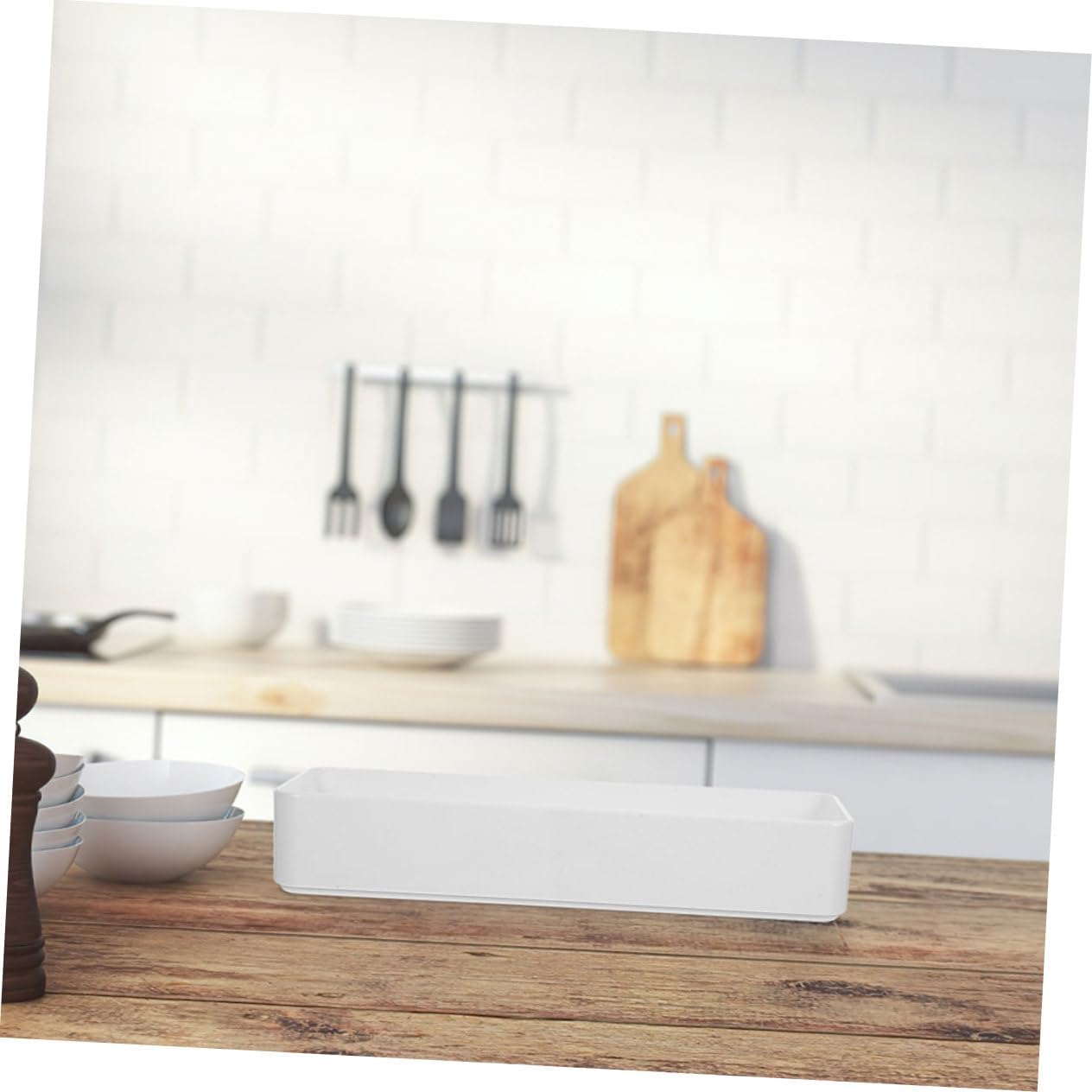 Ciieeo 5sets Cutlery Organizer Elegant Utensil Tray for Kitchen Home Reusable Material Divider for Forks Spoons and Chopsticks Storage 2pcs*5