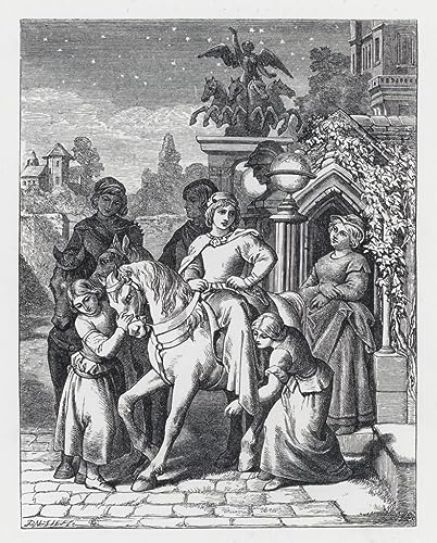 Illustration poème Tennyson Maclise sur toile haut de gamme 60x90