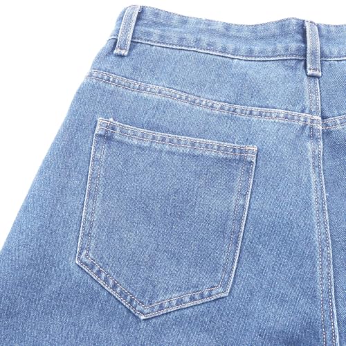 Jean 3/4 décontracté en denim léger pour les sorties d'été