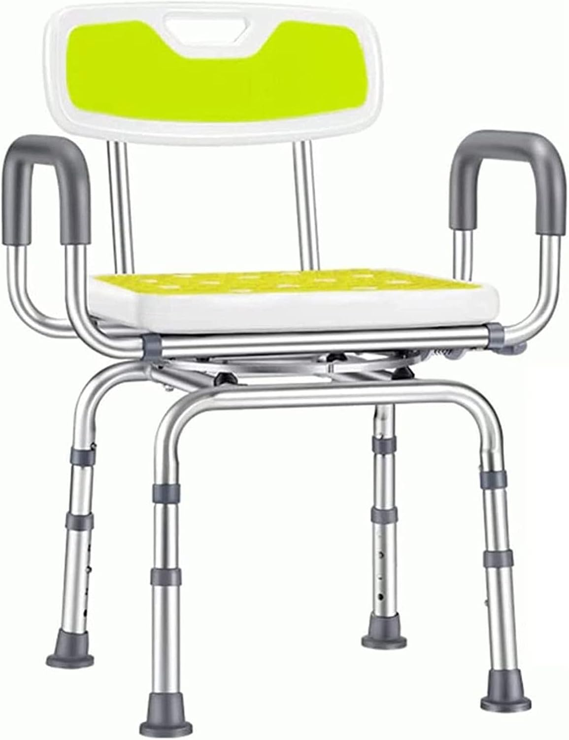 LXBH Silla De Ducha 360º Giratoria Bañera Silla Ajustable En Altura Silla De Ducha Reposabrazos para Asiento Giratorio para Ancianos Personas Mayores Silla De Ducha para Personas Mayores