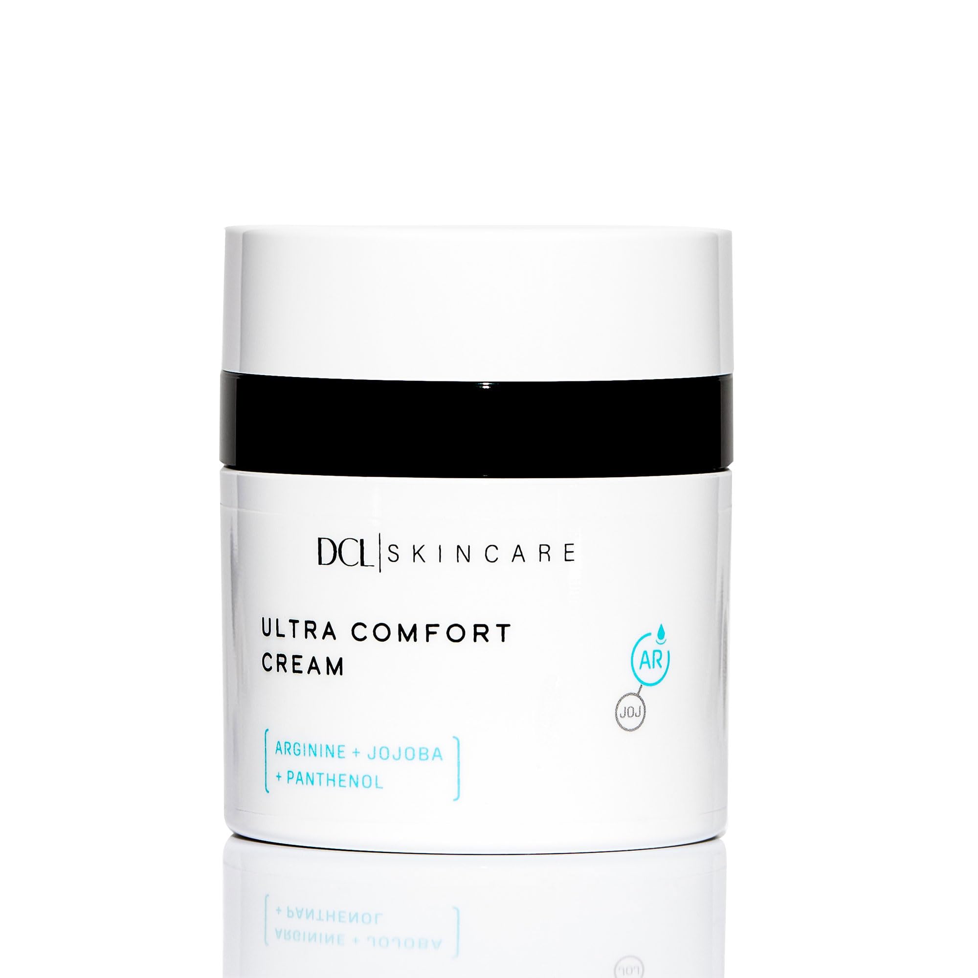 DCL Skincare Ultra-Comfort Cream for sensitive skin including rosacea, psoriasis and eczema with Hyaluronic Acid (Sodium hyaluronate), Vitamin B5, Coconut and Aloe Vera, 1.7 Fl Oz