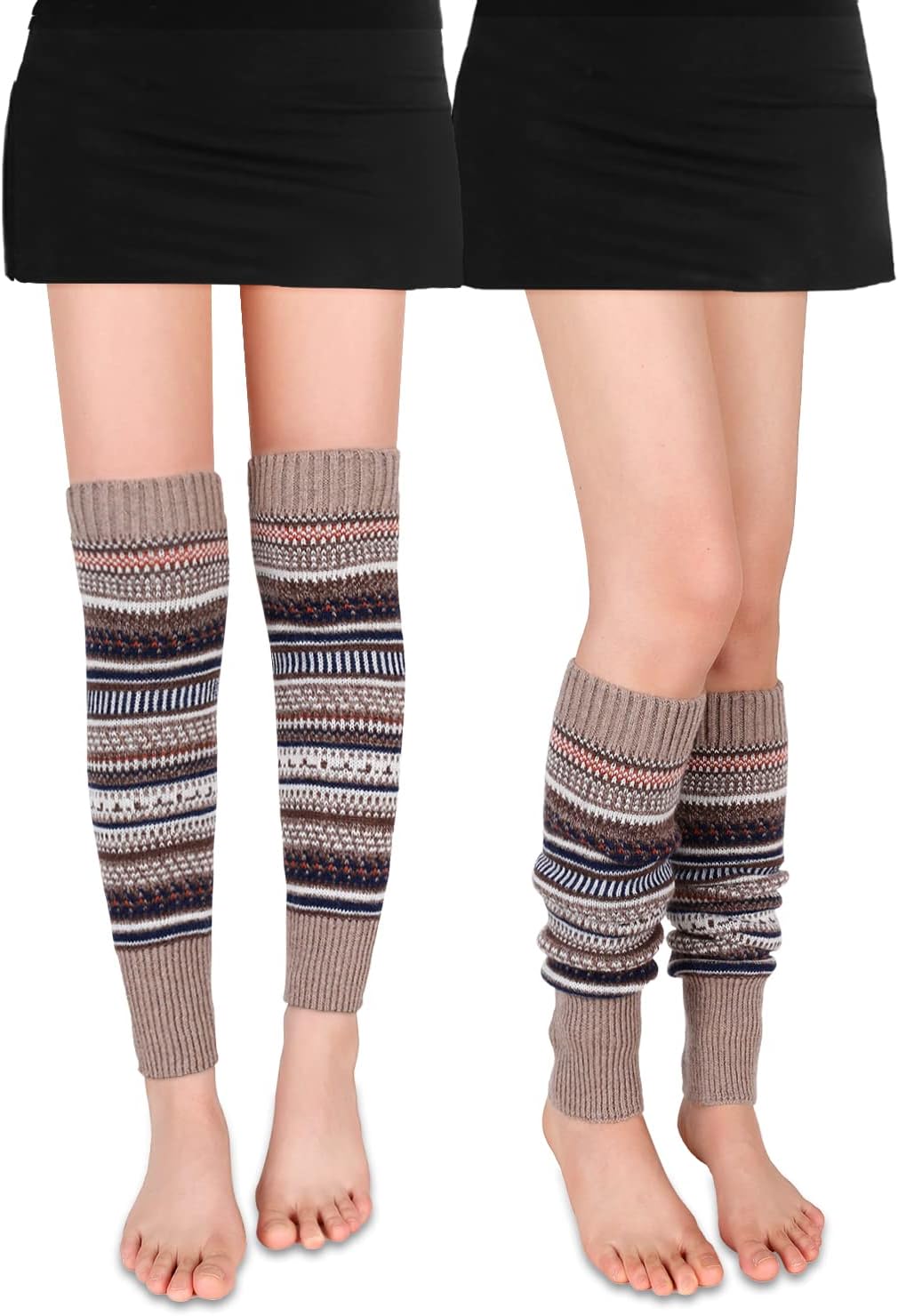 Benefeet Sox Leg Warmers for Women Girls Wool Knit Leg Warmer for Winter Bohemian Patterned Long Leg Warmer - Image 8